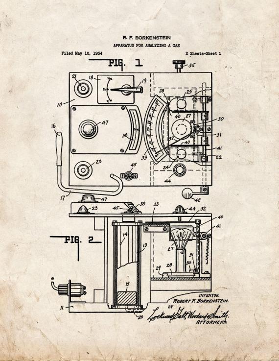 Police Law Enforcement Breathalyzer Patent Print