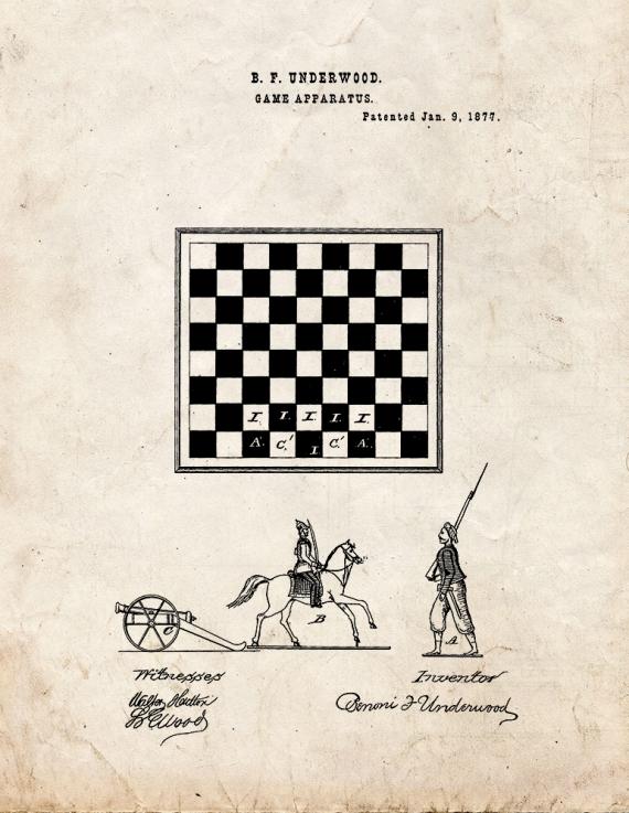 Game Apparatus Patent Print