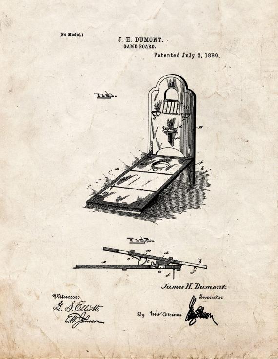 Game Board Patent Print