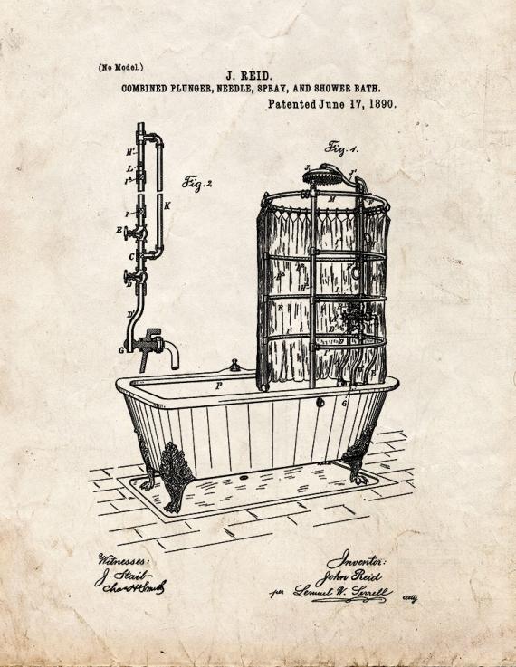 Bathtub Patent Print