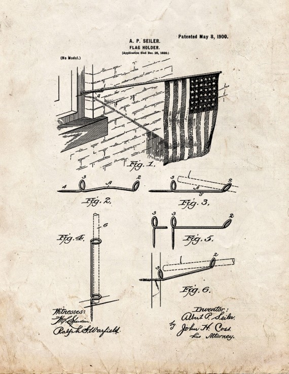 Flag-holder Patent Print