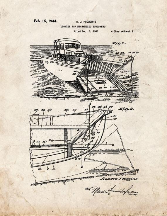 Lighter for Mechanized Equipment Patent Print