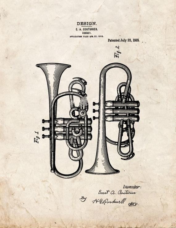 Cornet Patent Print