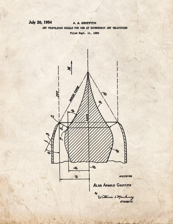 Jet-propulsion Nozzle Patent Print