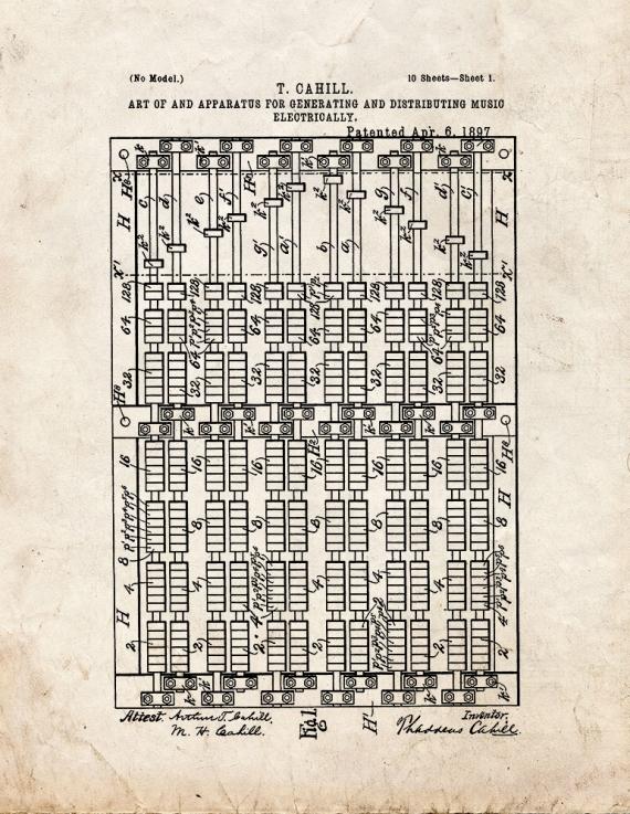 Music Sheet Patent Print