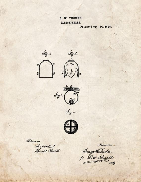 Sleigh Bells Patent Print
