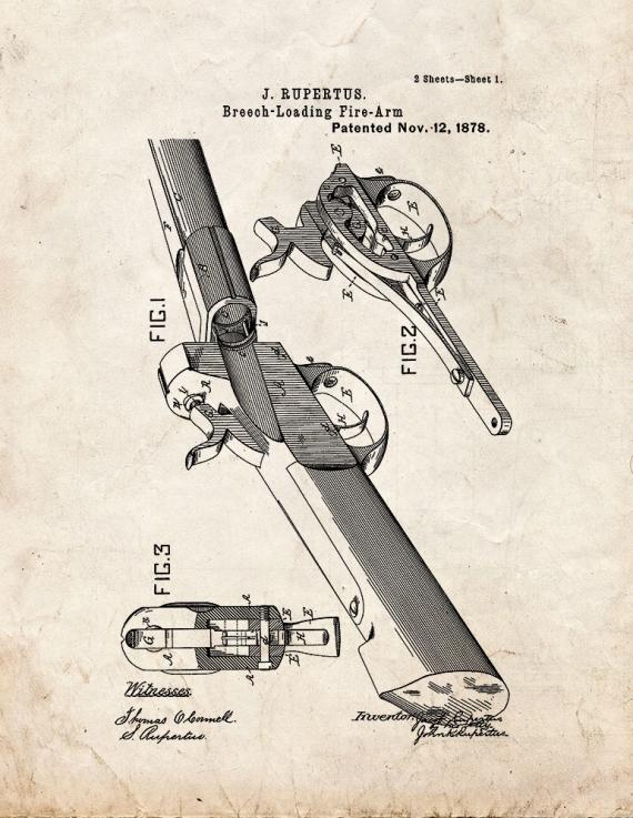 Breech-Loading Firearm Patent Print