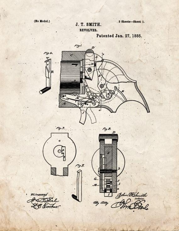 Revolver Patent Print