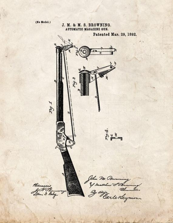 Automatic Magazine-gun Patent Print