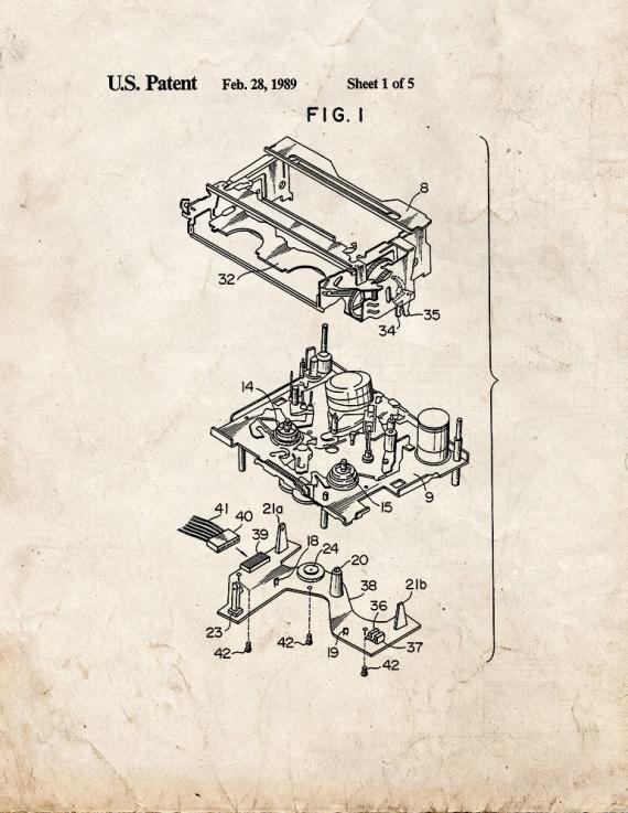 VCR Patent Print