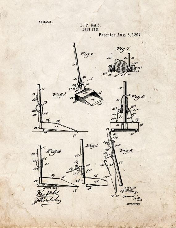 Dust Pan Patent Print