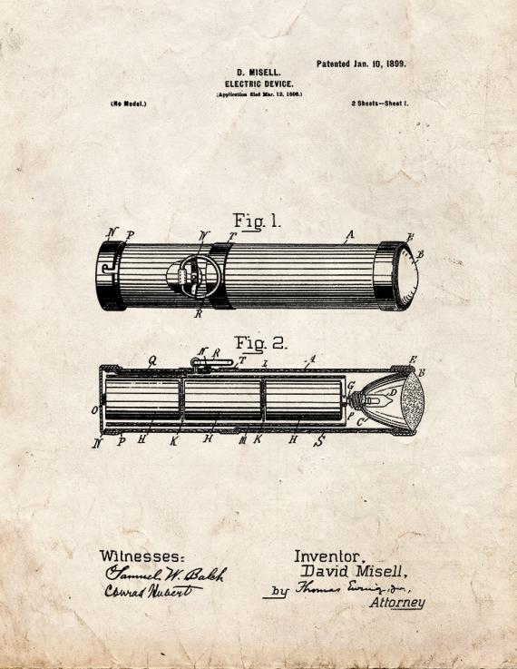 Flashlight Patent Print