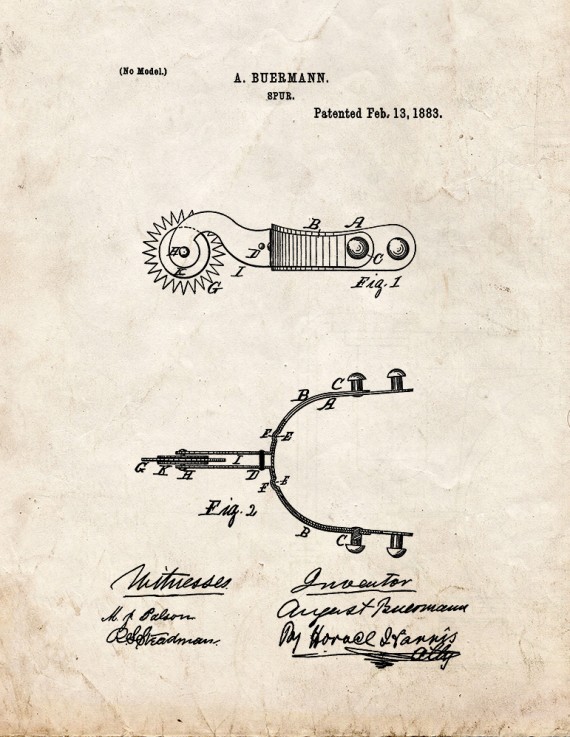 Spur Patent Print