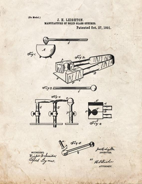 Manufacture Of Solid Glass Spheres Patent Print