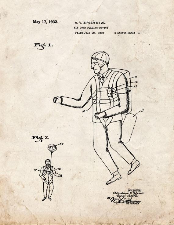 Parachute Patent Print