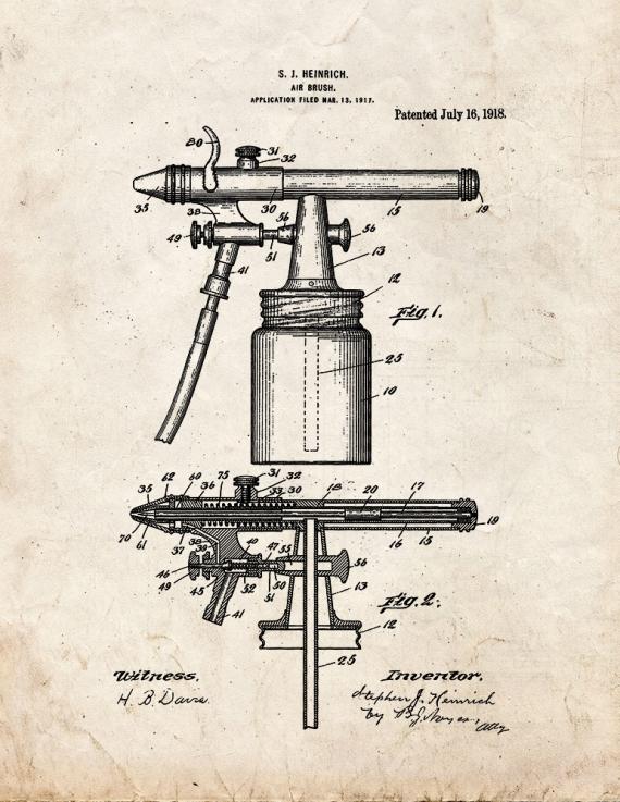 Air-brush Patent Print