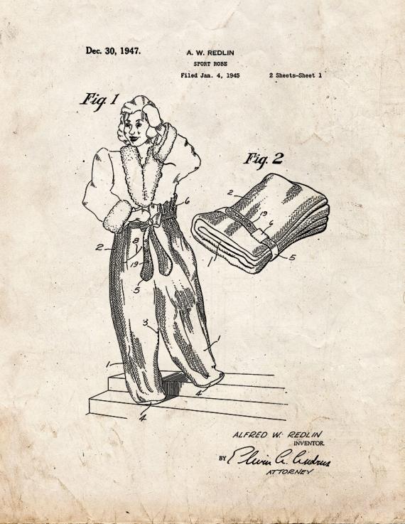 Sport Robe Patent Print
