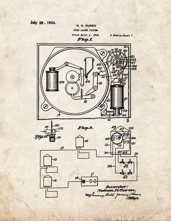 Fire-alarm System Patent Print
