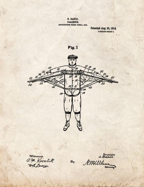 Parachute Patent Print