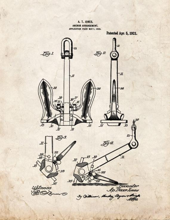 Anchor Arrangement Patent Print