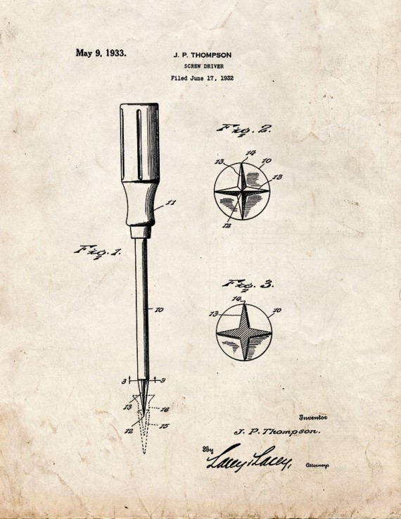 Screwdriver Patent Print
