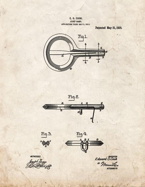 Jews'-harp Patent Print