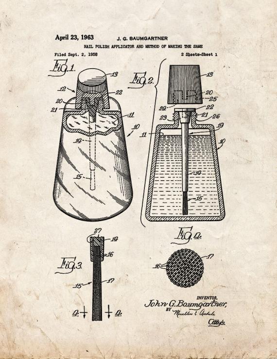 Nail Polish Applicator Patent Print