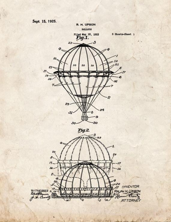 Balloon Patent Print