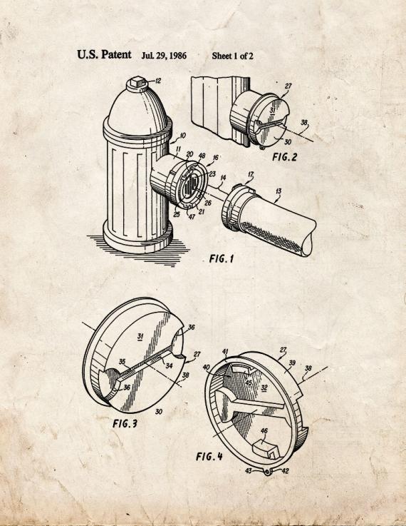 Coupling for Fire Hydrant-fire Hose Connection Patent Print