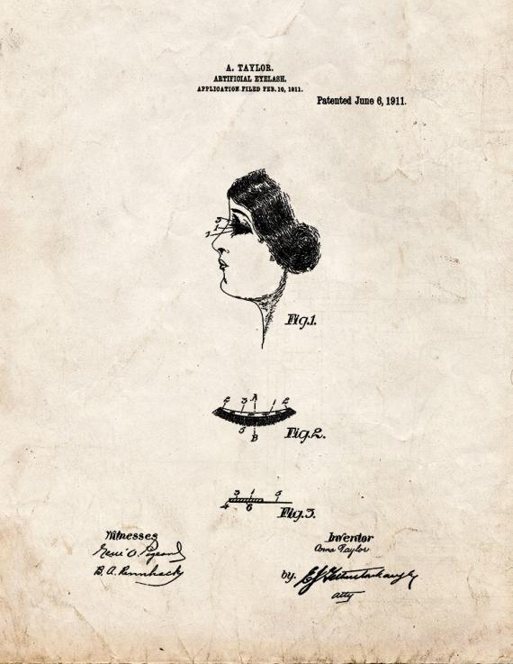 Artificial Eyelash Patent Print