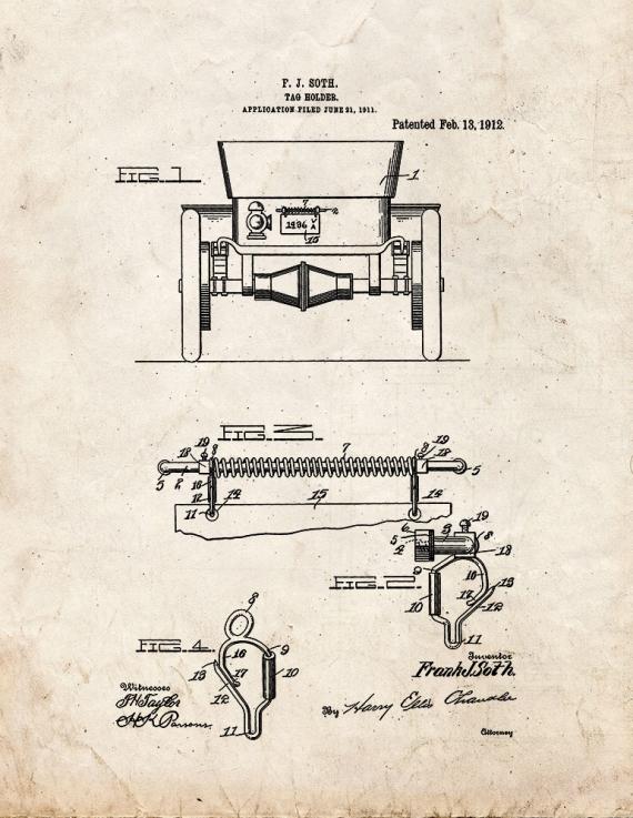 Tag-holder Patent Print