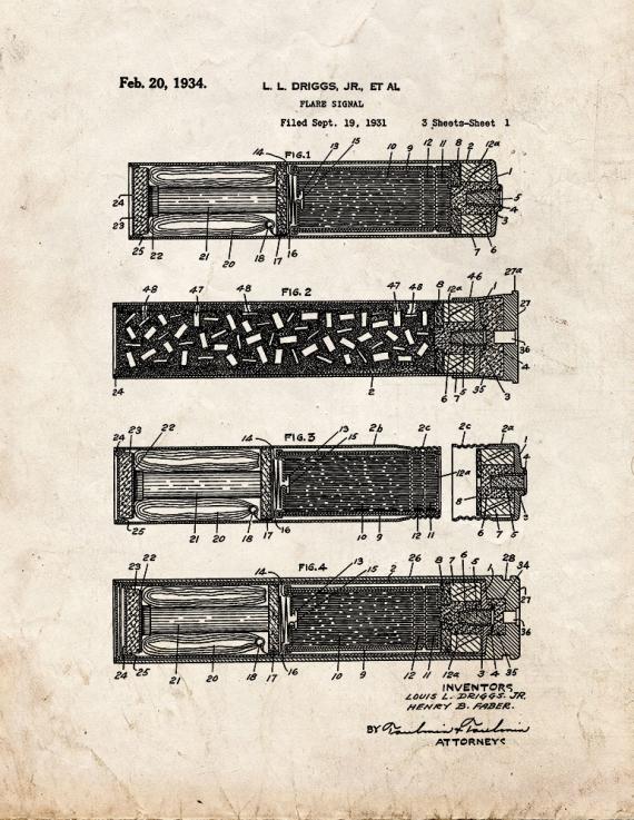 Flare Signal Patent Print