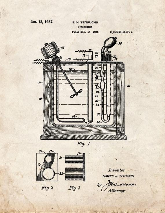 Viscometer Patent Print