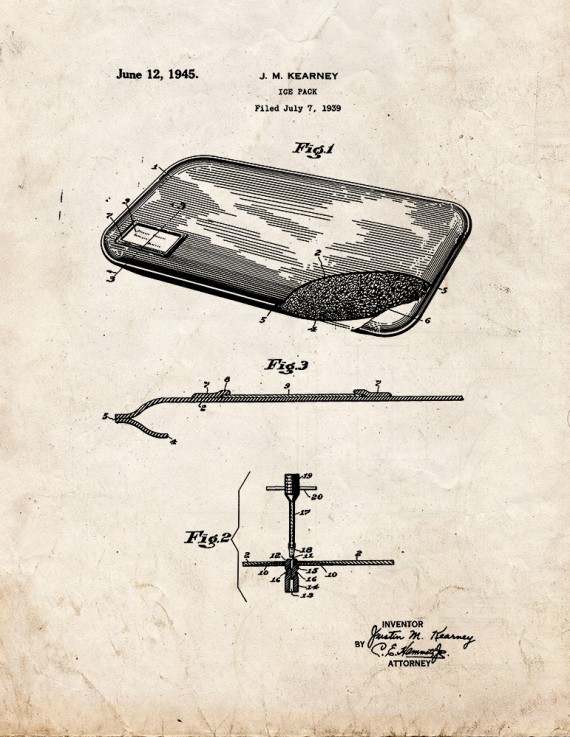 Ice Pack Patent Print