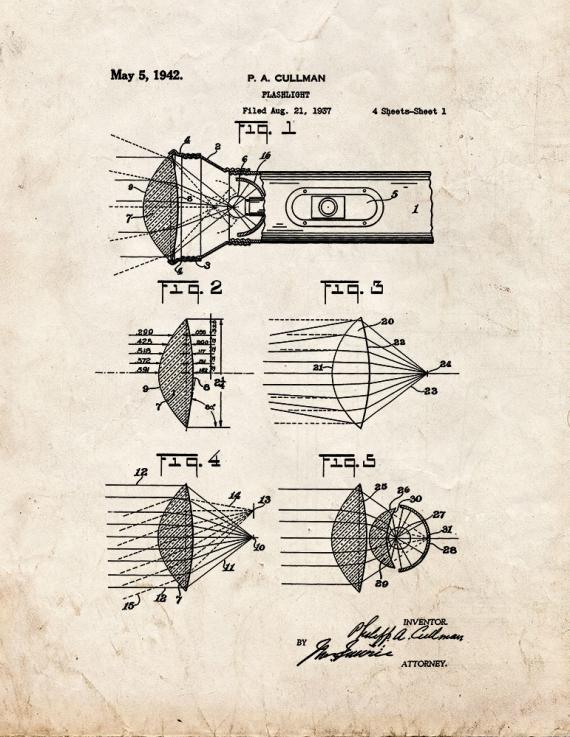 Flashlight Patent Print