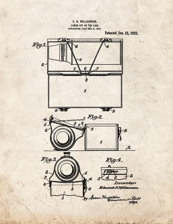 Lunch Box Patent Print