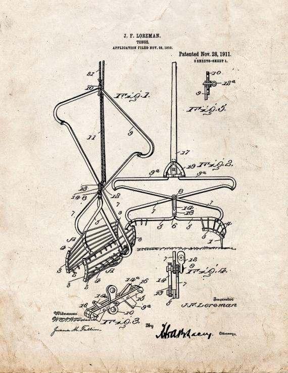 Tongs Patent Print