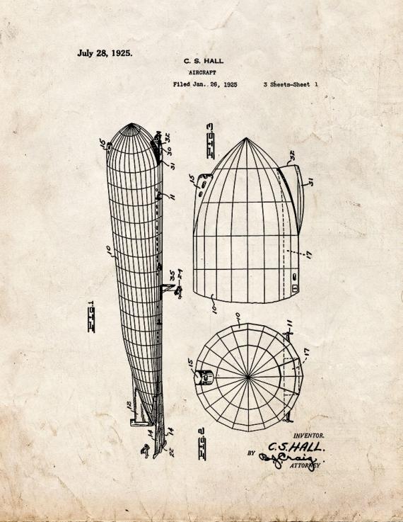 Aircraft Patent Print