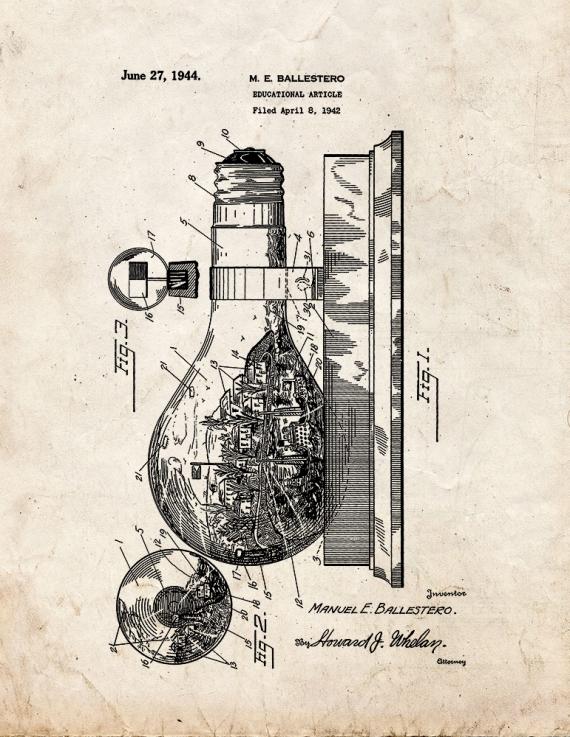 Educational Article Patent Print