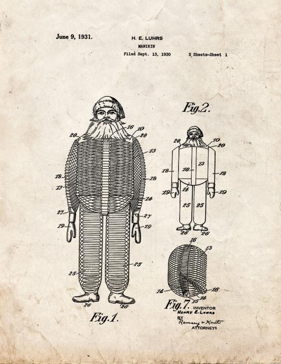 Manikin Patent Print