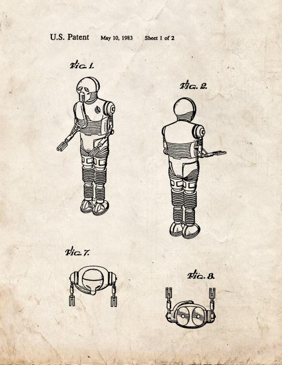 Star Wars 2-1B Patent Print