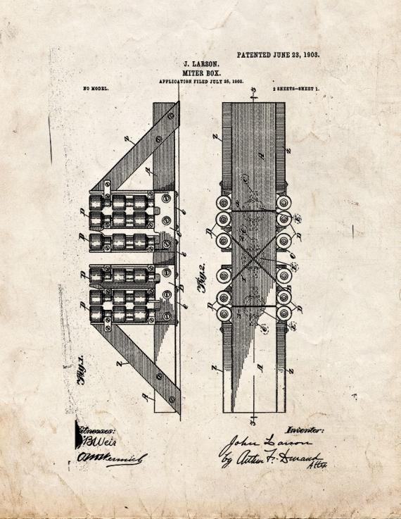 Miter Box Patent Print
