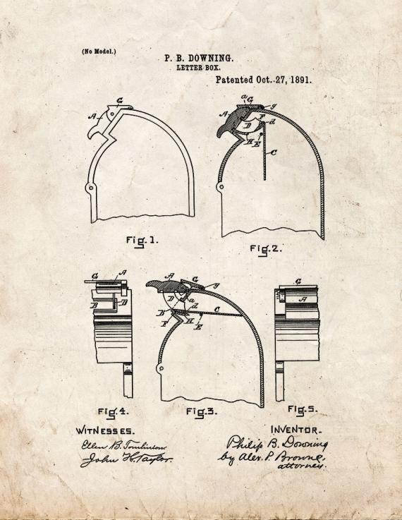 Letter Box Patent Print