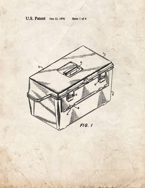 Tackle Box Patent Print