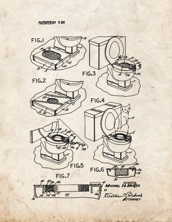 Toilet Training Assembly for Cats Patent Print