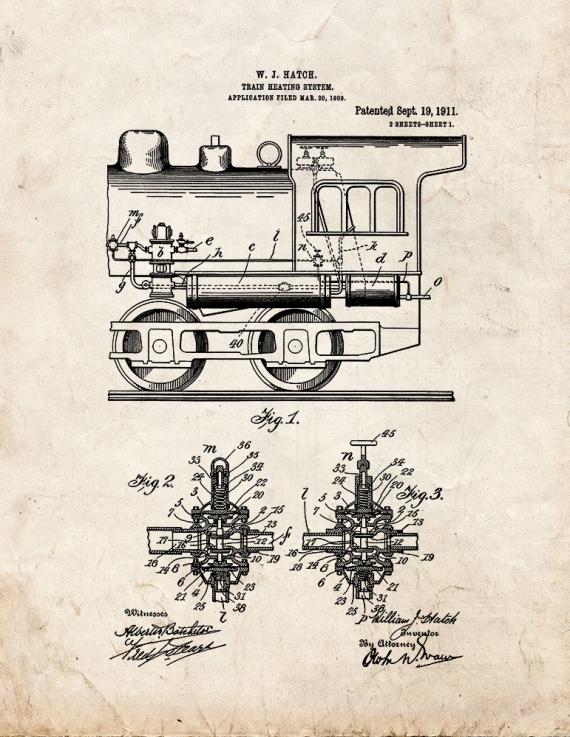 Train-heating System Patent Print
