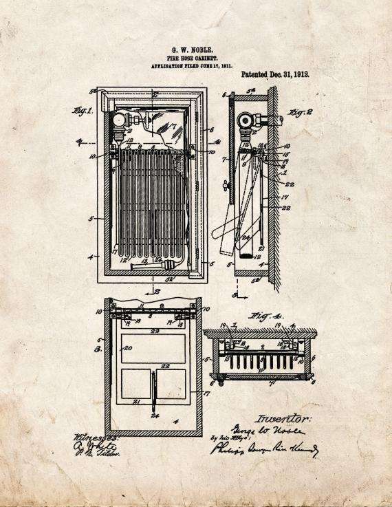 Fire-hose Cabinet Patent Print