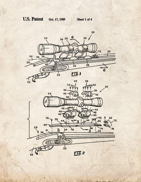 Scope Mount Base for A Black Powder Rifle Patent Print