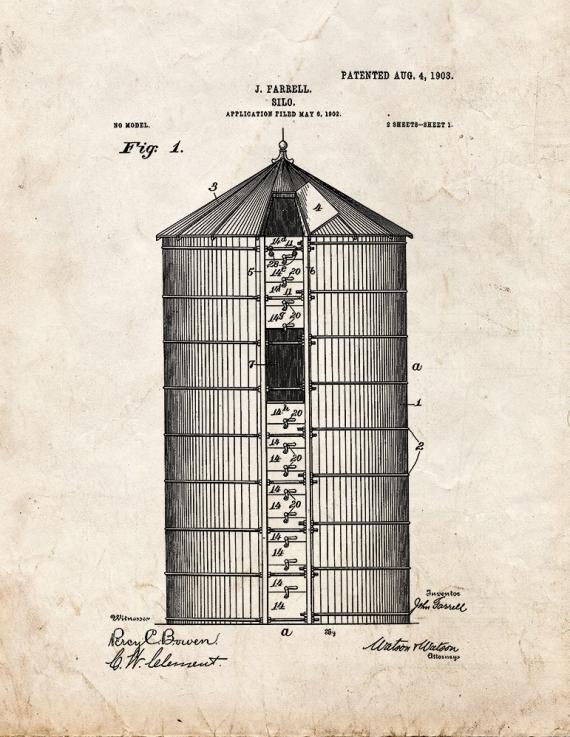 Silo Patent Print