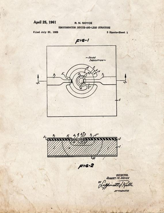 Semiconductor Device-and-lead Structure Patent Print